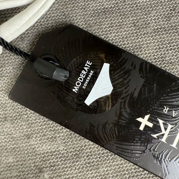 Tavik Moderate Coverage Bikini Set Women's White Medium Ribbed Beach Swimwear - Picture 2 of 4